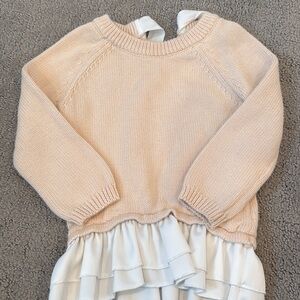 Jamie Kay Peach and White Kids Sweater